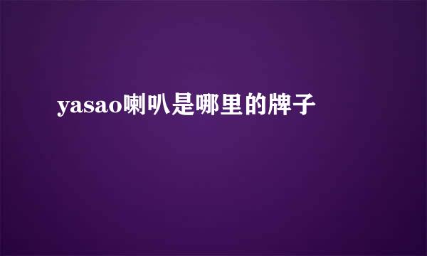 yasao喇叭是哪里的牌子