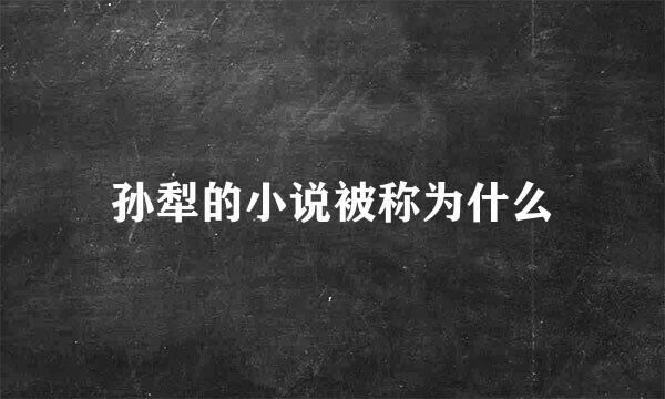 孙犁的小说被称为什么