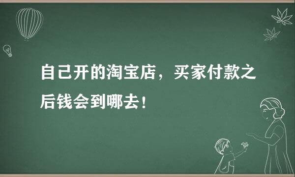 自己开的淘宝店，买家付款之后钱会到哪去！