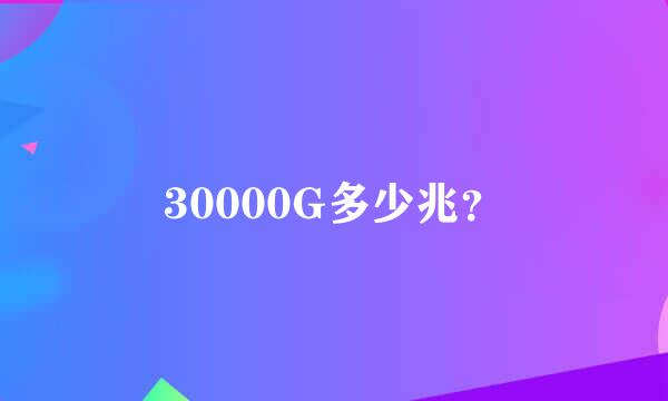 30000G多少兆？