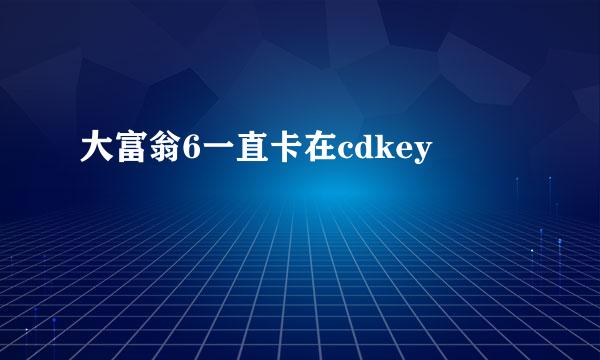 大富翁6一直卡在cdkey