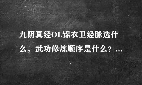 九阴真经OL锦衣卫经脉选什么，武功修炼顺序是什么？武器选加什么属性的，臂力还是身法？