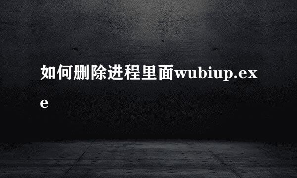 如何删除进程里面wubiup.exe