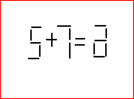 5+7=9移动一根火柴正确答案是什么？