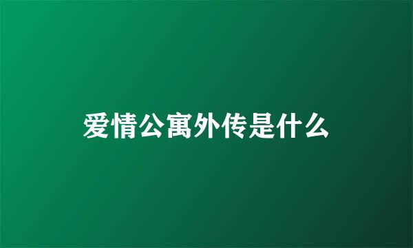 爱情公寓外传是什么