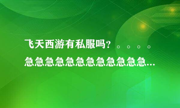 飞天西游有私服吗？。。。。急急急急急急急急急急急急急急急急急急急