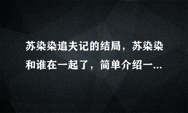 苏染染追夫记的结局，苏染染和谁在一起了，简单介绍一下，谢谢。