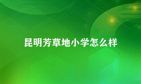 昆明芳草地小学怎么样