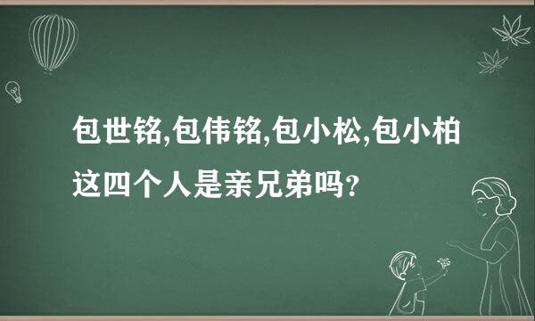 包世铭,包伟铭,包小松,包小柏这四个人是亲兄弟吗？