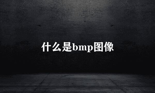 什么是bmp图像