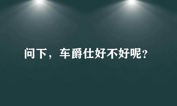 问下，车爵仕好不好呢？