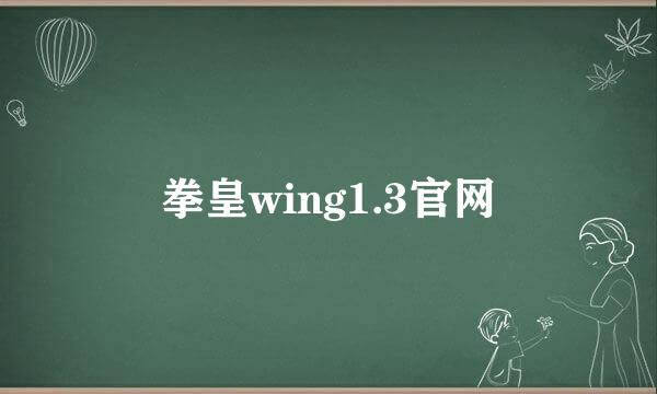 拳皇wing1.3官网