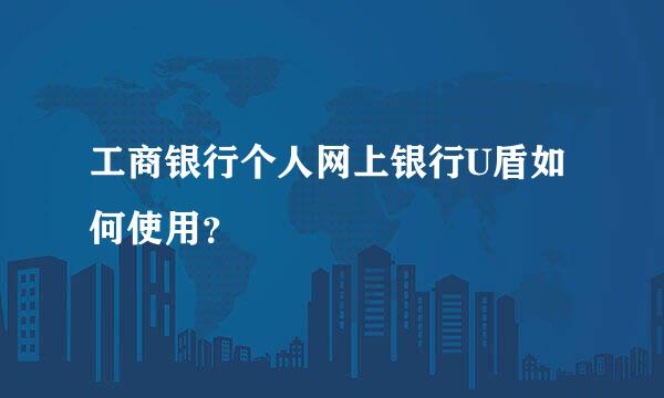 工商银行个人网上银行U盾如何使用？