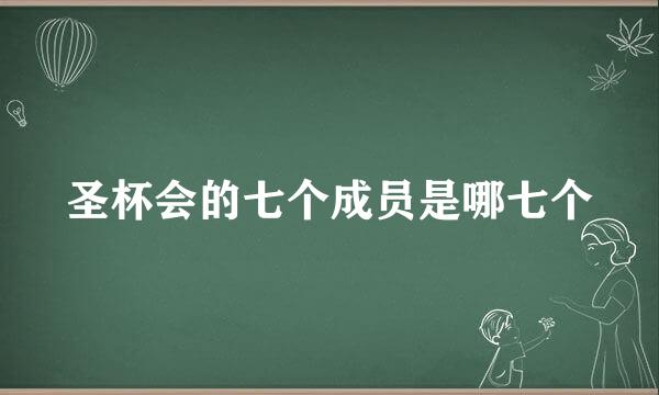 圣杯会的七个成员是哪七个