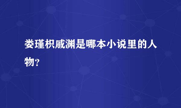 娄瑾枳戚渊是哪本小说里的人物？