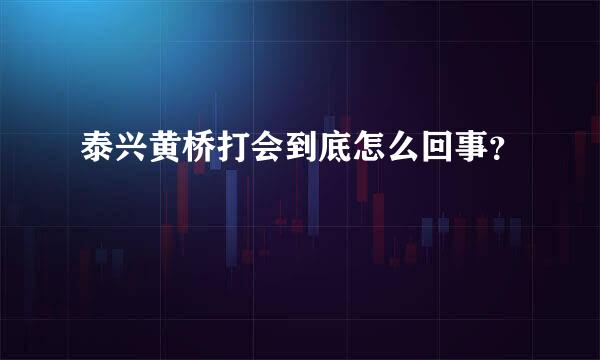 泰兴黄桥打会到底怎么回事？