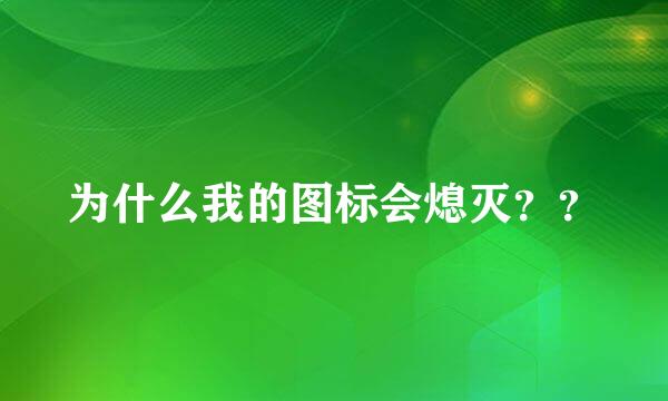 为什么我的图标会熄灭？？