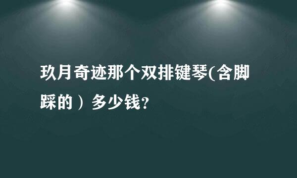 玖月奇迹那个双排键琴(含脚踩的）多少钱？