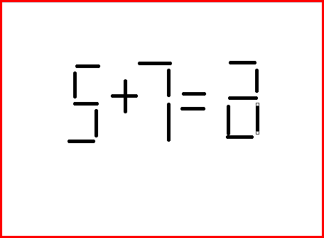 5+7=9移动一根火柴正确答案是什么？