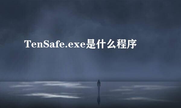 TenSafe.exe是什么程序