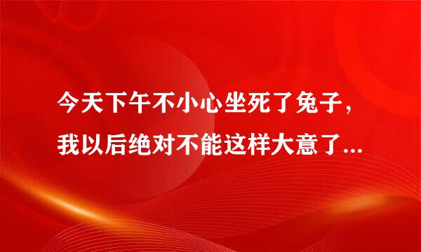 今天下午不小心坐死了兔子，我以后绝对不能这样大意了，我现在纠结地想知道那声音是什么？