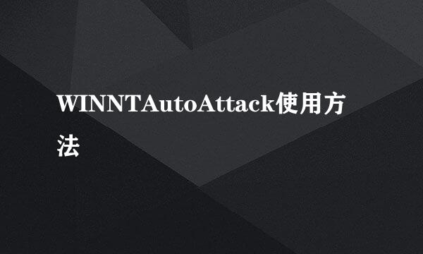 WINNTAutoAttack使用方法