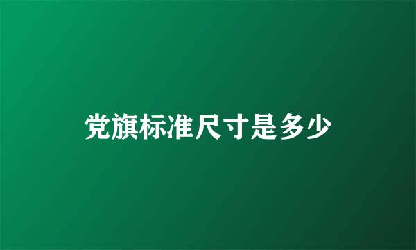 党旗标准尺寸是多少