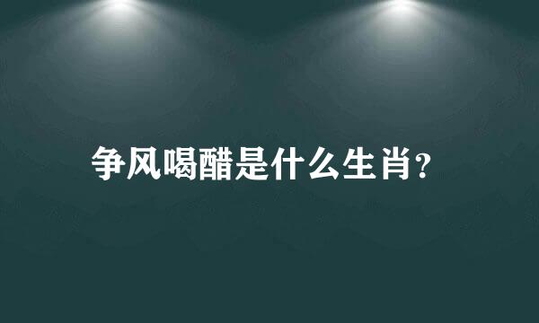 争风喝醋是什么生肖？