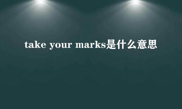 take your marks是什么意思