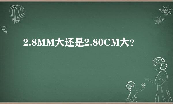 2.8MM大还是2.80CM大？