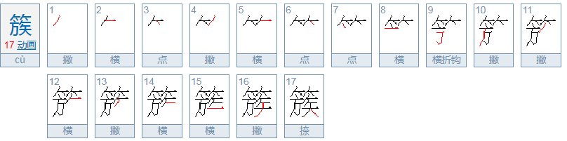 簇组词和拼音