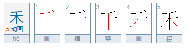 禾字的笔顺怎么写