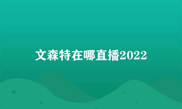 文森特在哪直播2022