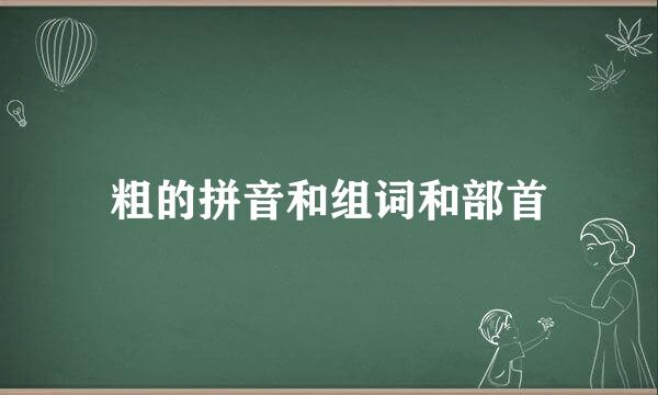 粗的拼音和组词和部首