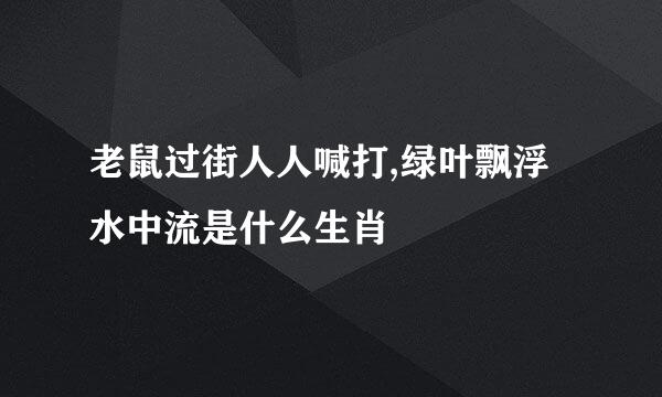 老鼠过街人人喊打,绿叶飘浮水中流是什么生肖