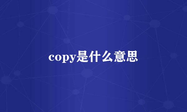 copy是什么意思