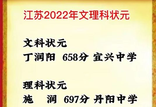 江苏高考状元2022年第一名是谁