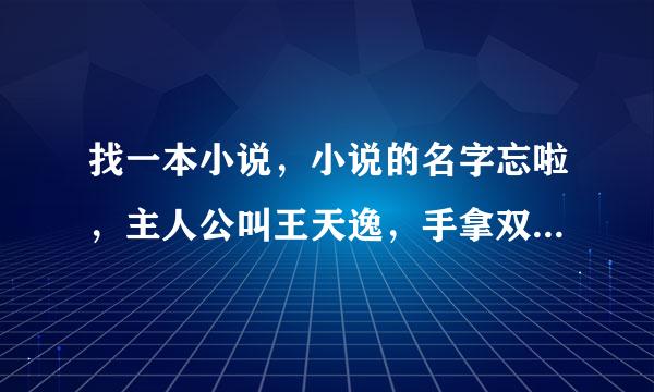 找一本小说，小说的名字忘啦，主人公叫王天逸，手拿双剑，知道的能告诉书名么？