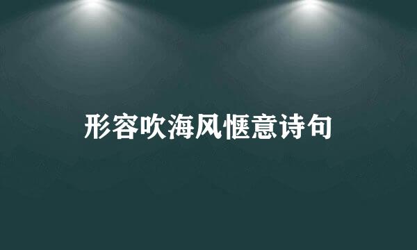 形容吹海风惬意诗句