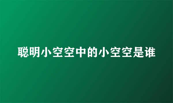 聪明小空空中的小空空是谁