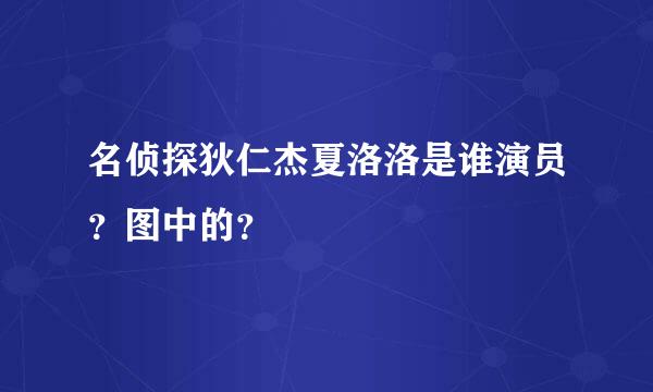 名侦探狄仁杰夏洛洛是谁演员？图中的？