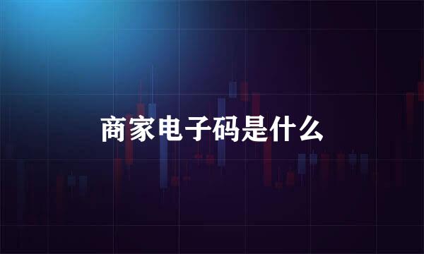 商家电子码是什么