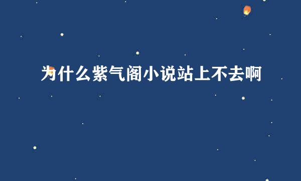 为什么紫气阁小说站上不去啊