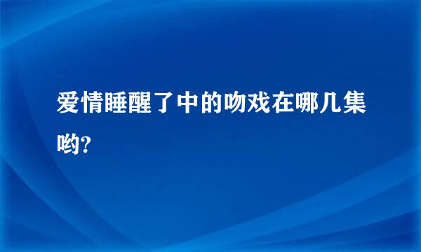 爱情睡醒了中的吻戏在哪几集哟?