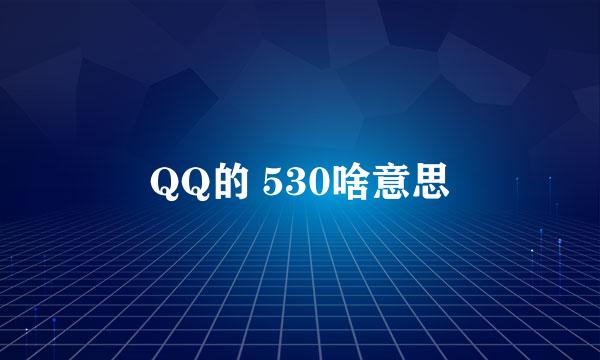 QQ的 530啥意思