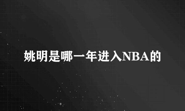 姚明是哪一年进入NBA的