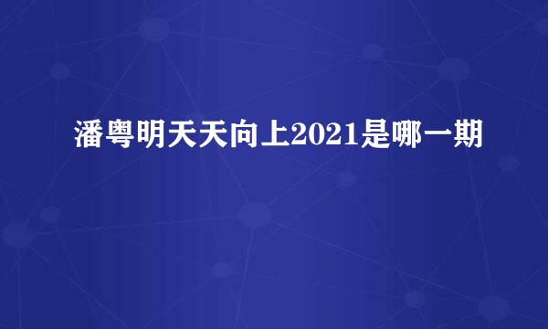 潘粤明天天向上2021是哪一期