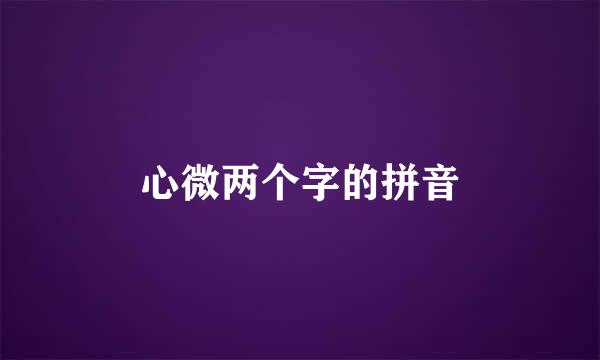 心微两个字的拼音