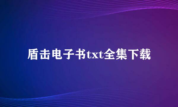 盾击电子书txt全集下载