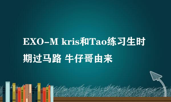 EXO-M kris和Tao练习生时期过马路 牛仔哥由来